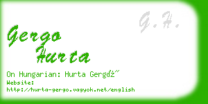 gergo hurta business card